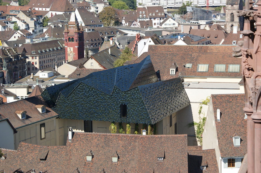 fachada ventilada del museo de las culturas Suiza