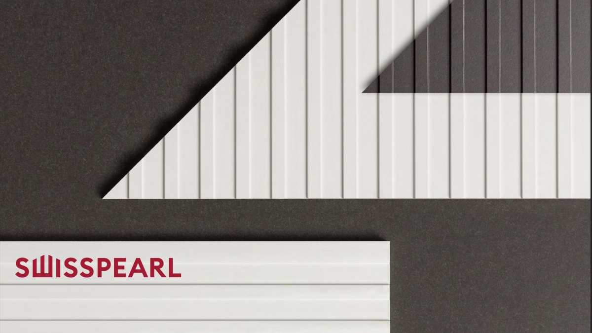 Swisspearl Gravial: paneles arquitectónicos con textura lineal para fachadas ventiladas contemporáneas